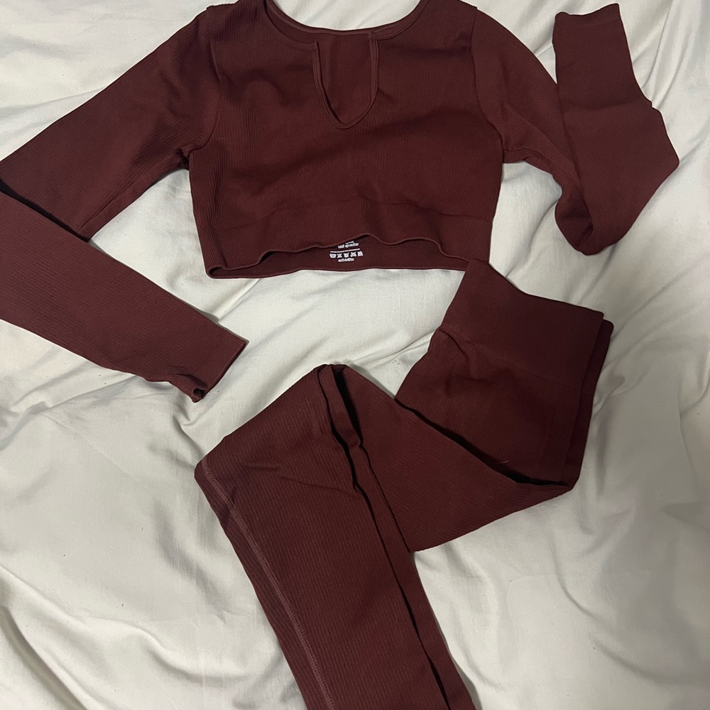 Dark Brown 2 Piece Athleisure Fit! Never Worn!